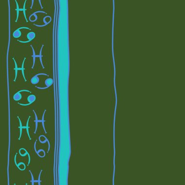 Soyut basit zodyak süsleme Dikişsiz desen