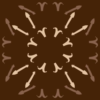 Zodiac Signs-Aries, yay Dikişsiz deseni. Vektör Illustration