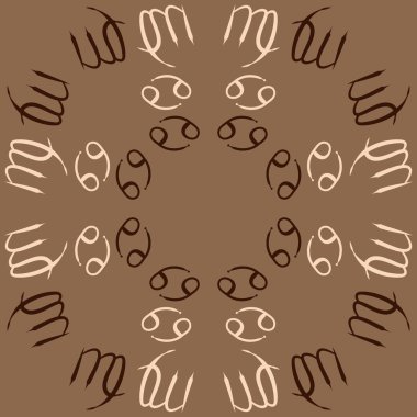 Soyut basit zodyak süsleme Dikişsiz desen