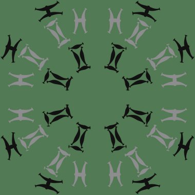 Soyut basit burç süslerinin kusursuz deseni