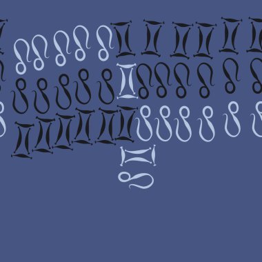 Soyut burçlar süs ile dikişsiz desen