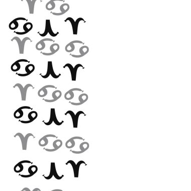 Zodiac Signs Dikişsiz desen. Vektör Illustration
