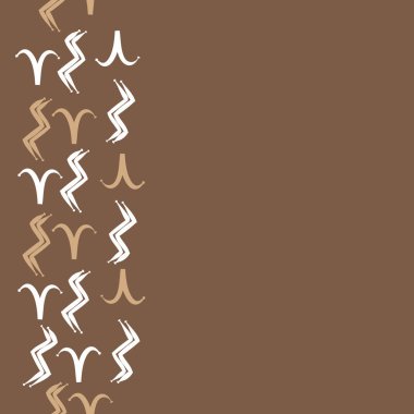 minimal eğri işaretleri vektör illüstrasyon, kopya uzay arka plan, Koç zodyak