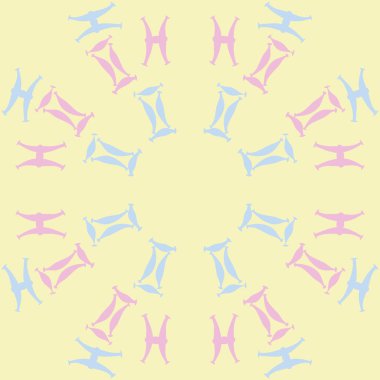 Soyut basit burç süslerinin kusursuz deseni