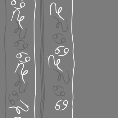 Soyut basit burç süslerinin kusursuz deseni