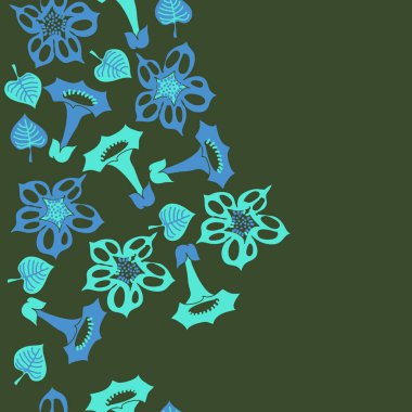 Kusursuz çiçek deseni, vektör çizimi