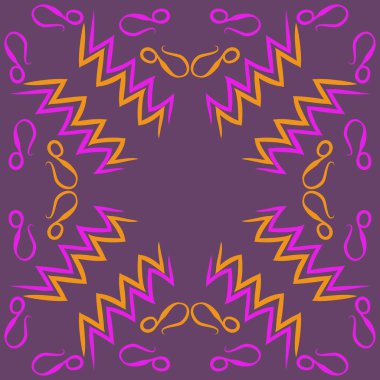 Soyut basit zikzak süs dikişsiz desen