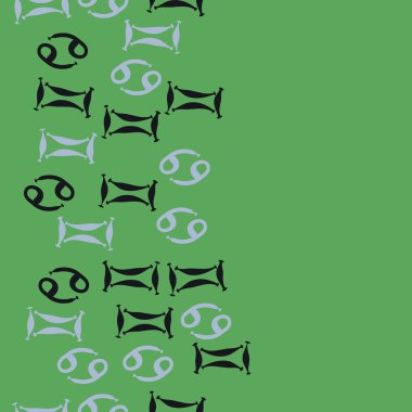 desen arka plan, burçlar ile soyut vektör illüstrasyon 