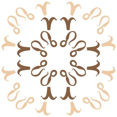 Zodiac Signs ile Dikişsiz soyut desen, vektör illüstrasyon