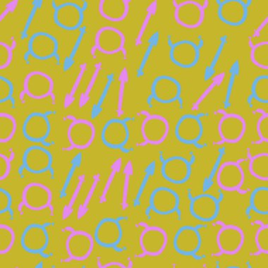 Burçlar ile dikişsiz desen, vektör arka plan