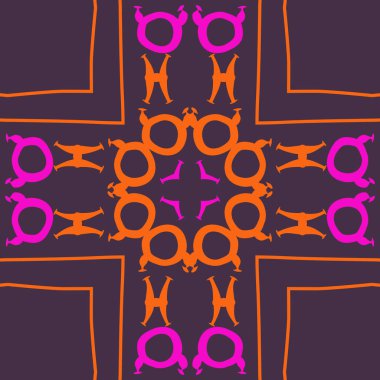 parlak renkli Burçlar ile Dikişsiz soyut desen, Boğa ve İkizler burçları vektör illüstrasyon 