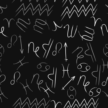 Soyut basit zodyak süsleme Dikişsiz desen