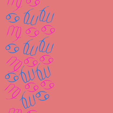 Soyut basit zodyak süsleme Dikişsiz desen