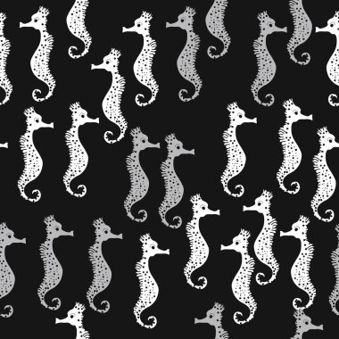 Seahorses desen renkli vektör Illustration