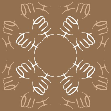 Zodiac Signs ile Dikişsiz soyut desen, vektör illüstrasyon