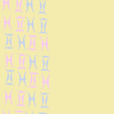 Zodiac Signs ile Dikişsiz soyut desen, vektör illüstrasyon