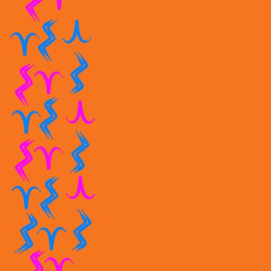 minimal eğri işaretleri vektör illüstrasyon, kopya uzay arka plan, Koç zodyak