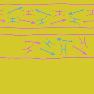 Soyut basit burç süslerinin kusursuz deseni