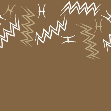 Soyut basit burç süslerinin kusursuz deseni