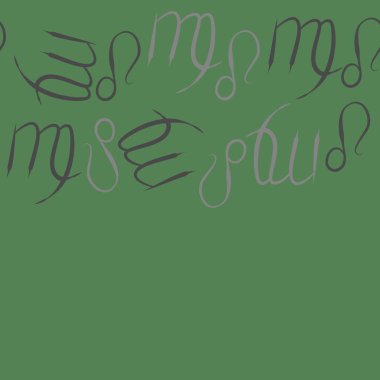 Soyut basit kaligrafi dikişsiz desen