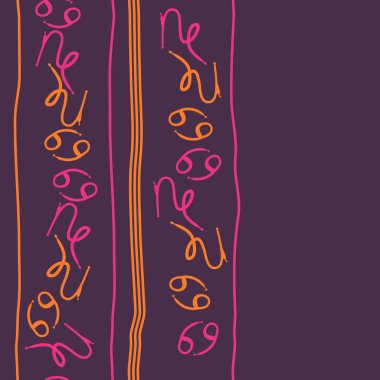 Soyut basit burç süslerinin kusursuz deseni