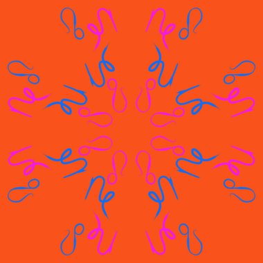 Soyut basit burç süslerinin kusursuz deseni