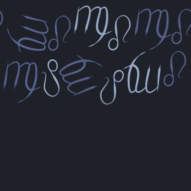 Soyut basit kaligrafi dikişsiz desen