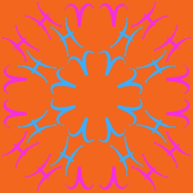 Soyut basit çiçek süsünün dikişsiz deseni