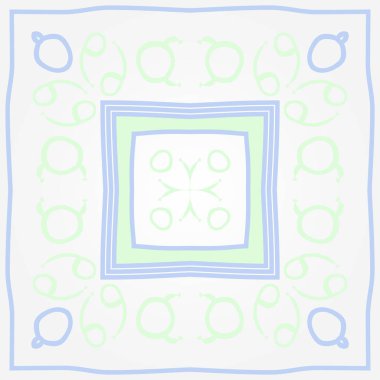 Çerçeve ve burçlar ile soyut arka plan, vektör 