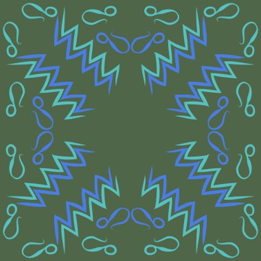 Soyut basit zikzak süs dikişsiz desen
