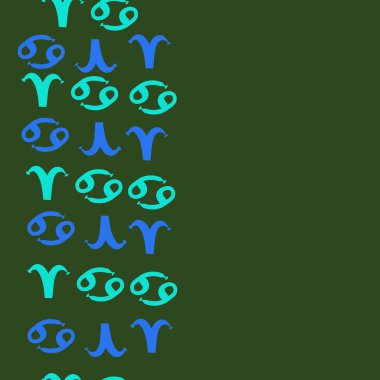 Zodiac Signs Dikişsiz desen. Vektör Illustration