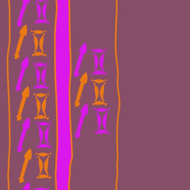 Burçlar ile dikişsiz soyut desen, vektör arka plan