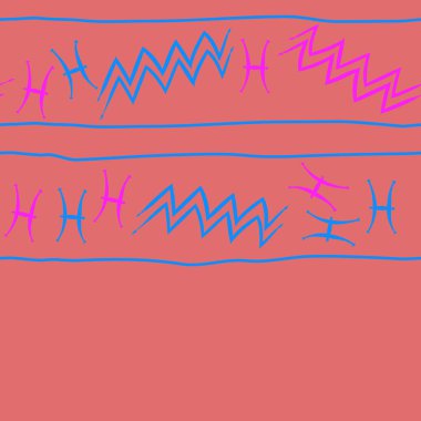 Zodiac Signs Dikişsiz desen. Vektör Illustration