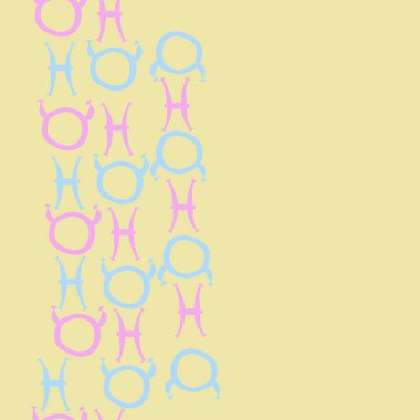 ışık Boğa ve İkizler astrolojik işaretler, zodyak sembolleri vektör illüstrasyon, kopya alanı