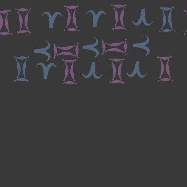 Koç ve İkizler burçları ile dikişsiz desen