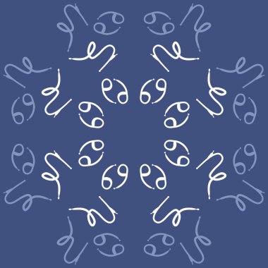 Zodiac Signs Dikişsiz desen. Vektör Illustration
