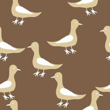 renkli dikişsiz güvercinler desen, sadece vektör illüstrasyon 