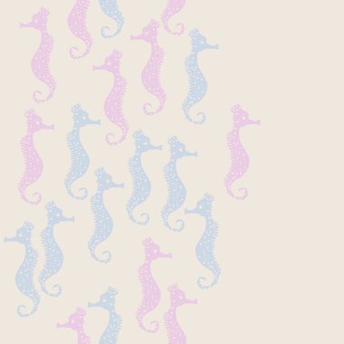 Seahorses desen renkli vektör Illustration