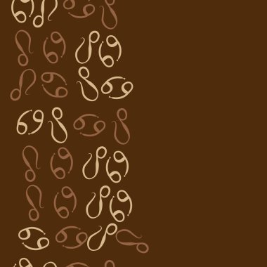 Zodiac Signs ile Dikişsiz desen, vektör illüstrasyon