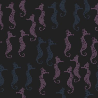 Seahorses desen renkli vektör Illustration