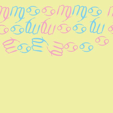 Zodiac Signs ile farklı Dikişsiz desen