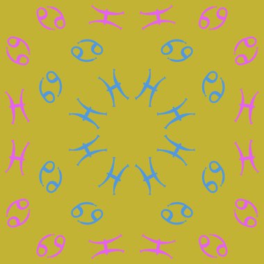 Soyut basit zodyak süsleme Dikişsiz desen