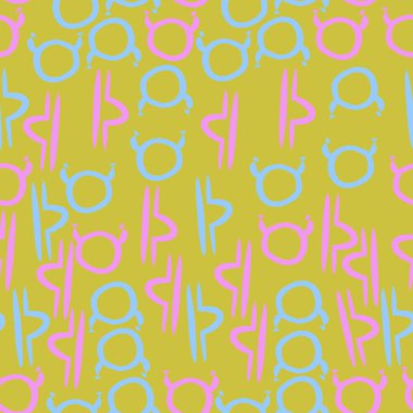 Soyut basit zodyak süsleme Dikişsiz desen