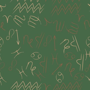 Soyut basit zodyak süsleme Dikişsiz desen