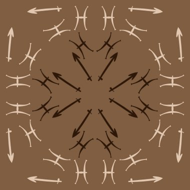 Zodiac Signs Dikişsiz desen. Vektör Illustration