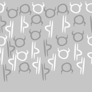 Terazi ve Boğa burçlarının dikişsiz desen, kopya alanı