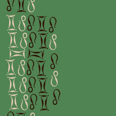 Soyut burçlar süs ile dikişsiz desen