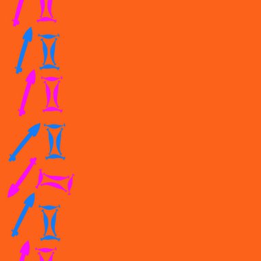 Burçların dikişsiz desen - yay, İkizler. Vektör çizimi