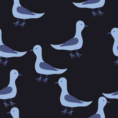 renkli dikişsiz güvercinler desen, sadece vektör illüstrasyon 