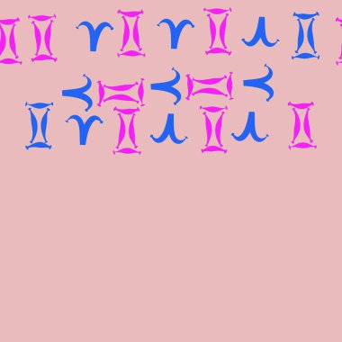 Koç ve İkizler burçları ile dikişsiz desen